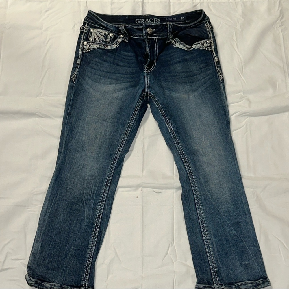Grace Women's Dark Blue Boot Cut Jeans